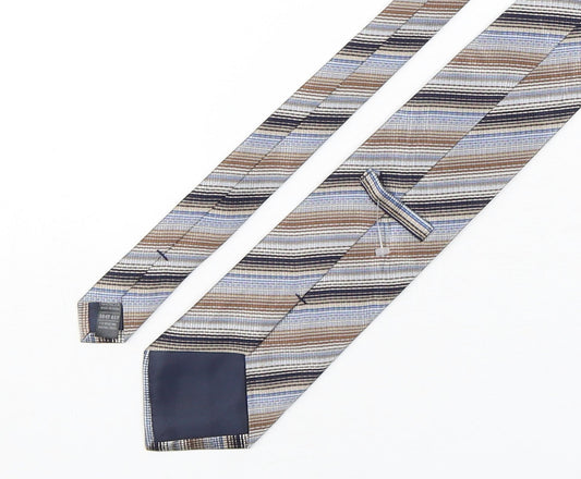 Marks and Spencer Mens Multicoloured Striped Silk Pointed Tie One Size