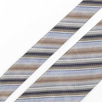 Marks and Spencer Mens Multicoloured Striped Silk Pointed Tie One Size