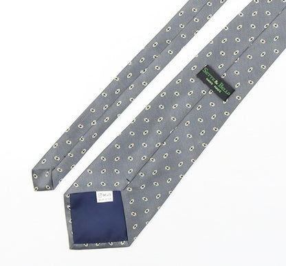 Sette & Bello  Mens Multicoloured Floral Silk Pointed Tie One Size