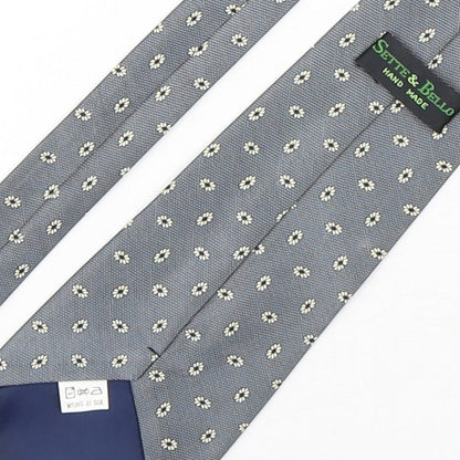 Sette & Bello  Mens Multicoloured Floral Silk Pointed Tie One Size