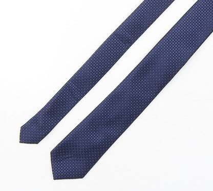 Skopes  Mens Blue Geometric Polyester Pointed Tie One Size