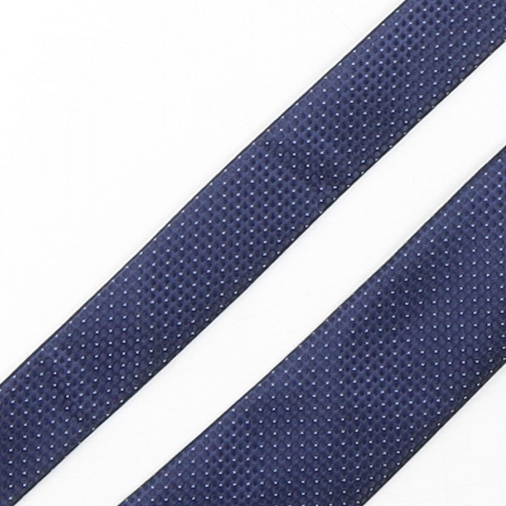 Skopes  Mens Blue Geometric Polyester Pointed Tie One Size