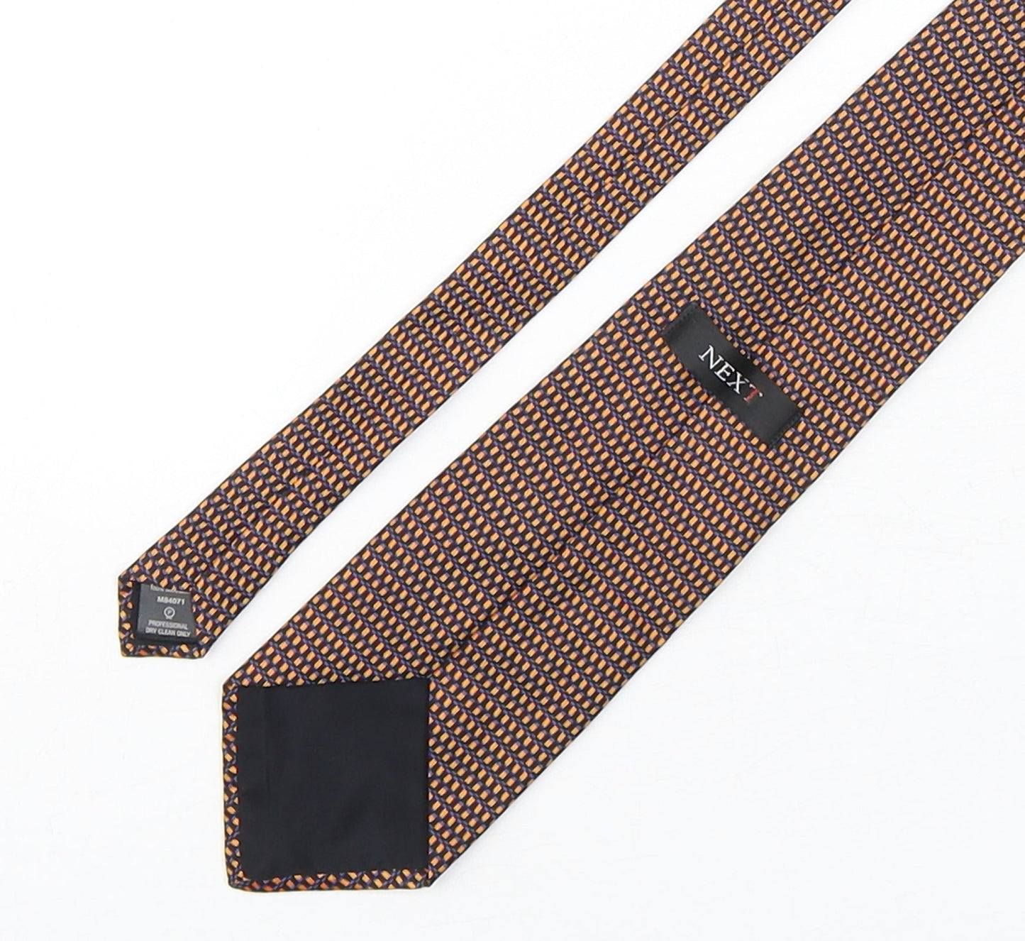 NEXT Mens Multicoloured Geometric Silk Pointed Tie One Size