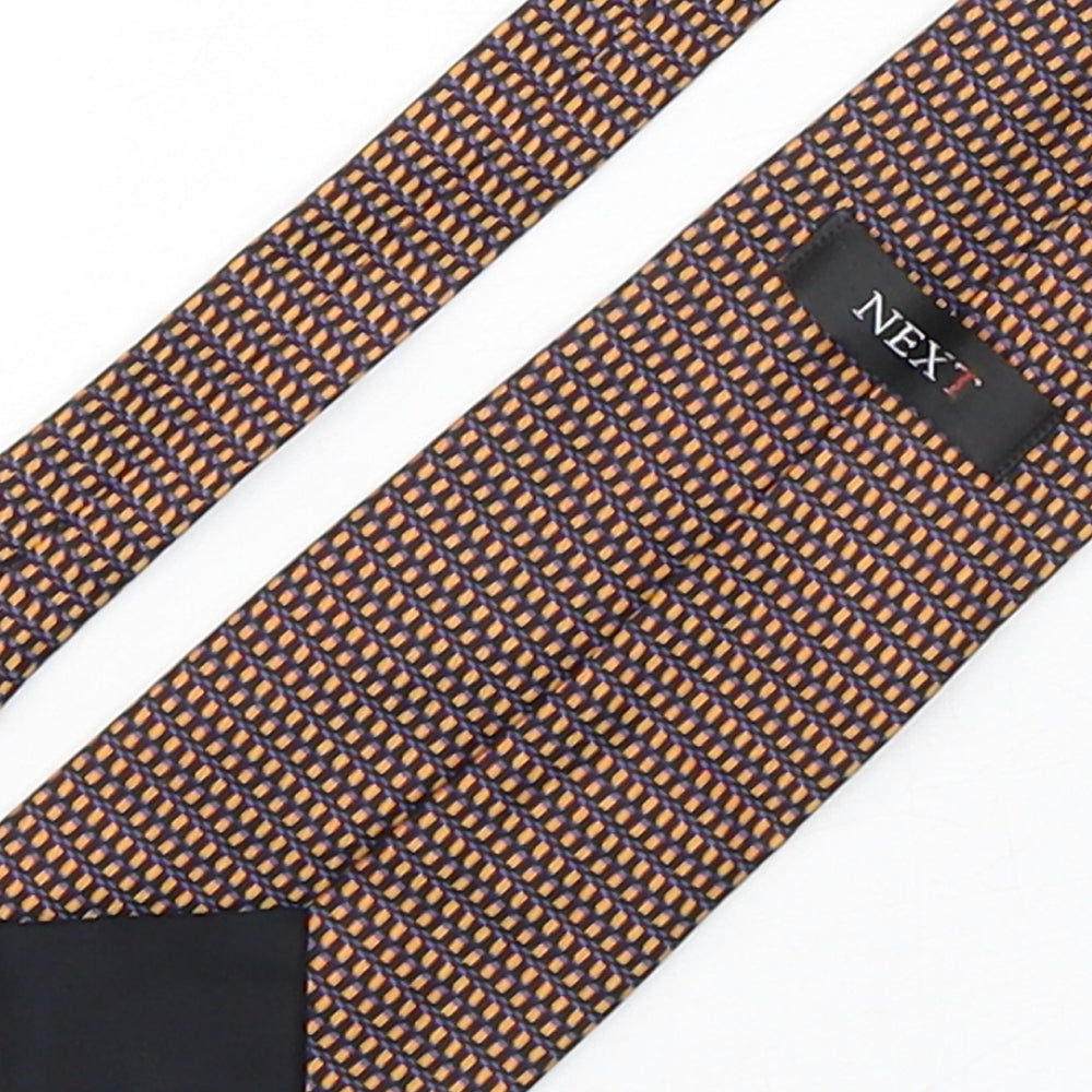 NEXT Mens Multicoloured Geometric Silk Pointed Tie One Size