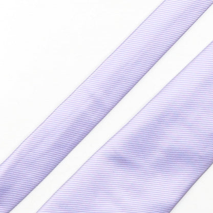 Marks and Spencer Mens Purple Striped Silk Pointed Tie One Size