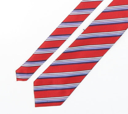 NEXT Mens Multicoloured Striped Polyester Pointed Tie One Size