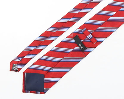 NEXT Mens Multicoloured Striped Polyester Pointed Tie One Size