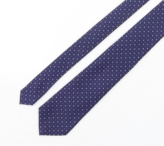 Marks and Spencer Mens Purple Geometric Polyester Pointed Tie One Size
