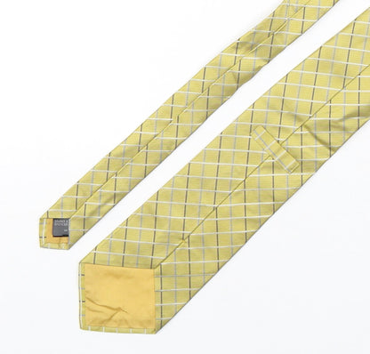 Marks and Spencer Mens Multicoloured Plaids & Checks Silk Pointed Tie One Size