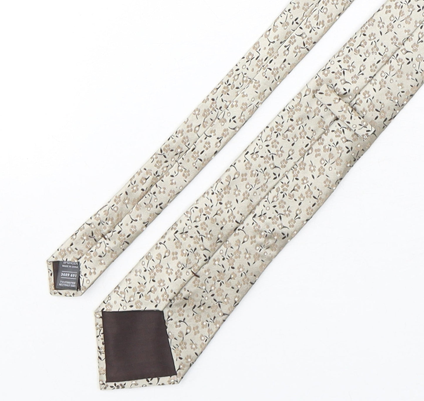 Marks and Spencer Mens Multicoloured Floral Silk Pointed Tie One Size