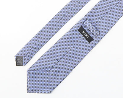 NEXT Mens Blue Geometric Polyester Pointed Tie One Size