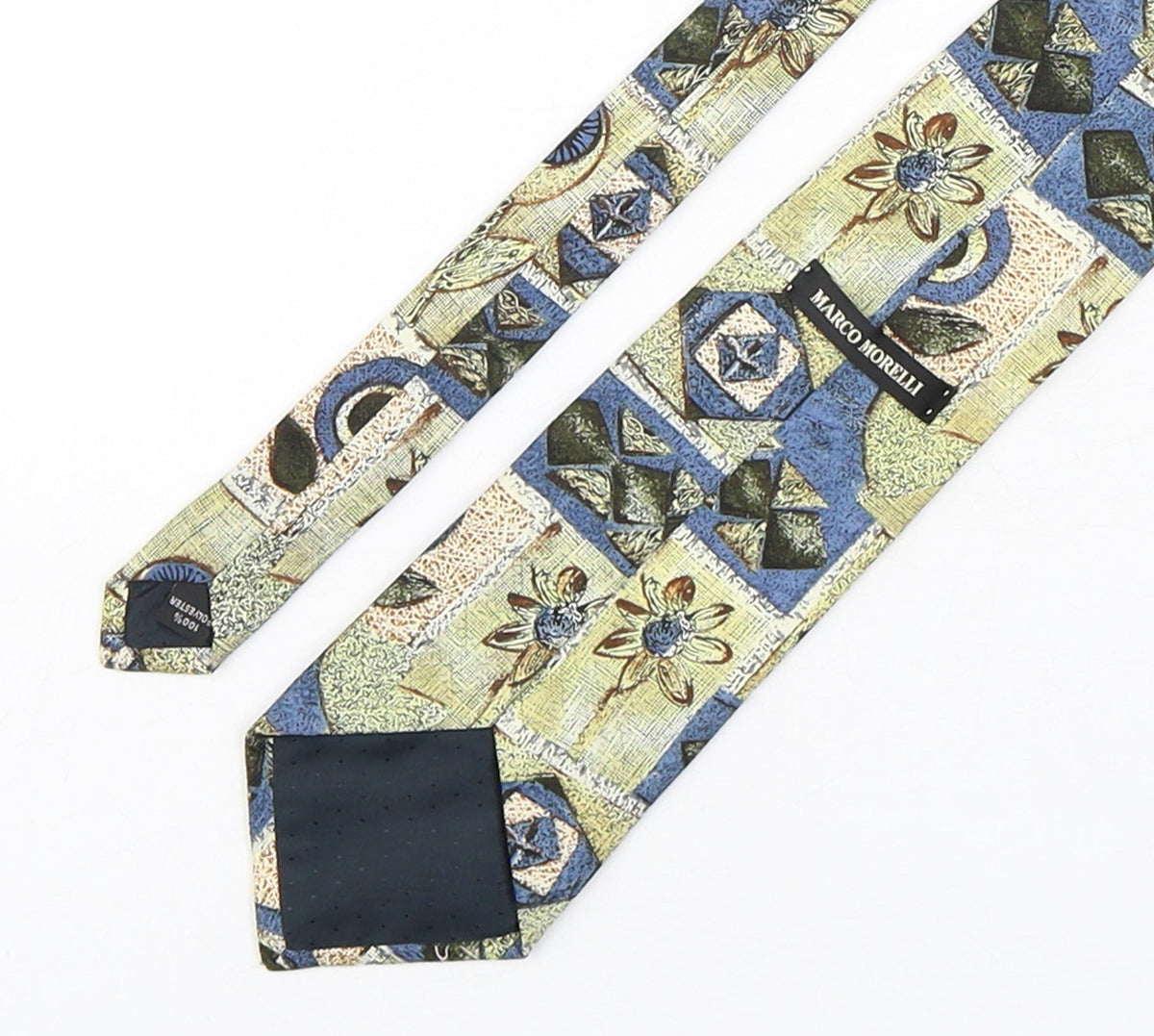 Back view of Marco Morelli men’s multicoloured floral polyester pointed tie one size