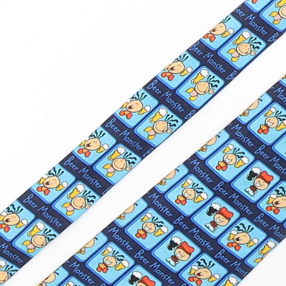 Mens BubbleGum Blue Geometric  Pointed Tie