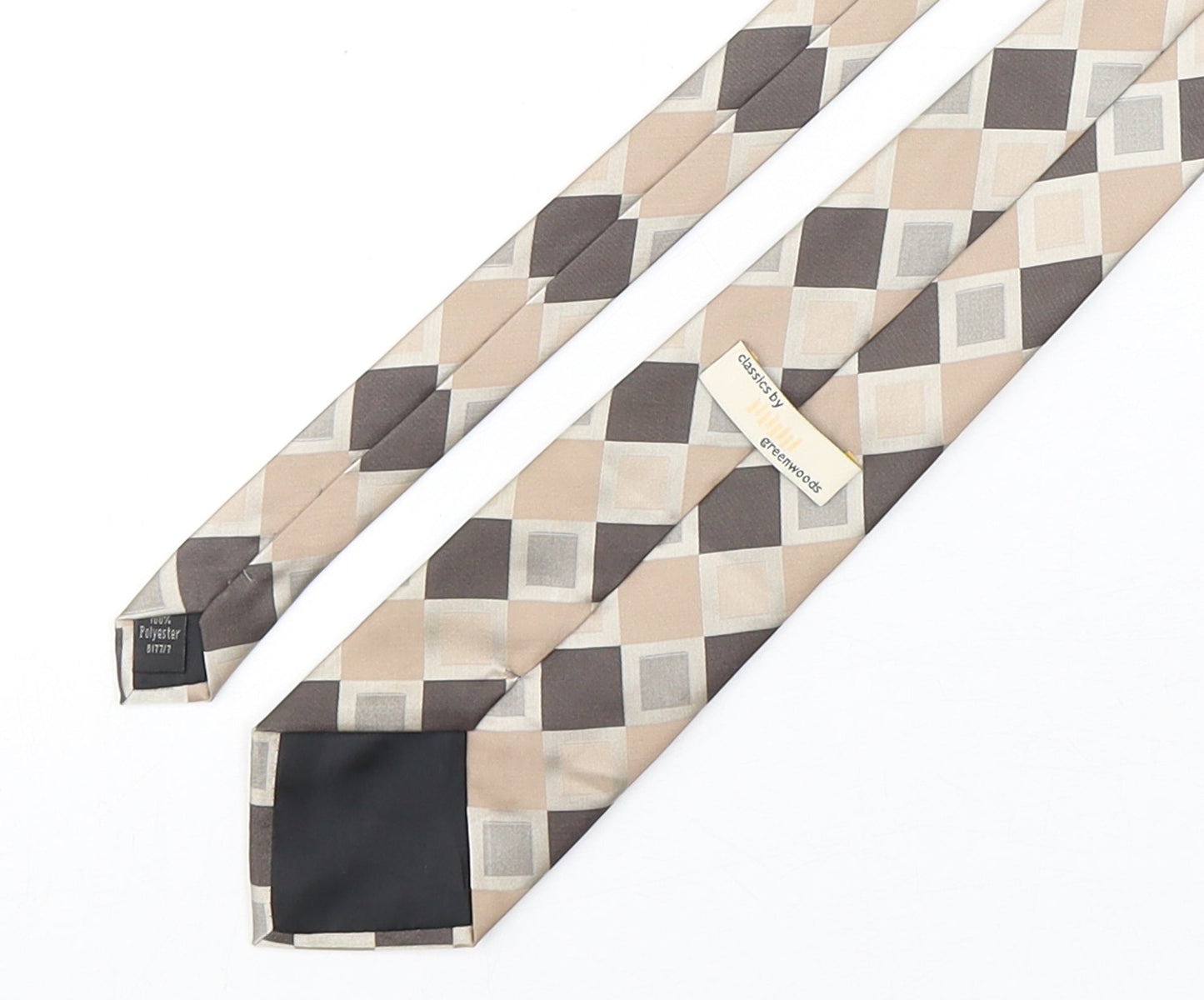 Mens Greenwoods Multicoloured Plaids & Checks  Pointed Tie