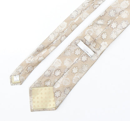Mens BHS Beige Geometric  Pointed Tie