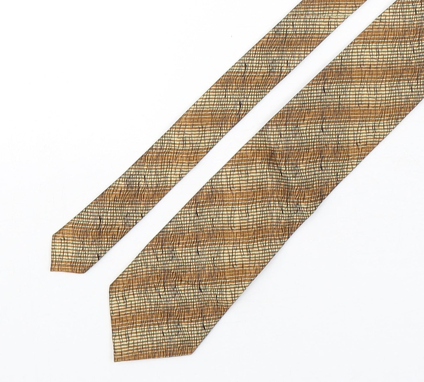 Kensinton Mens Bronze Striped Silk Pointed Tie One Size