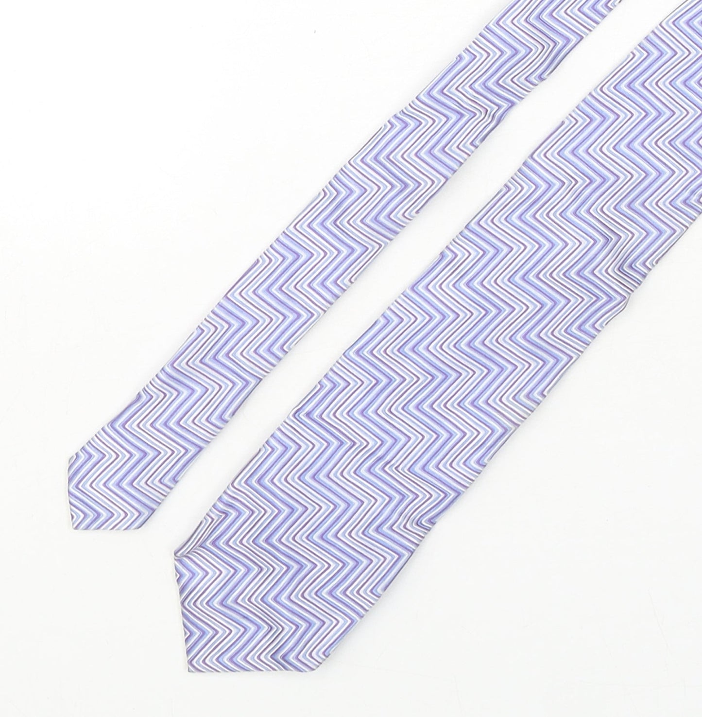 Roderick Charles Mens Multicoloured Geometric Silk Pointed Tie One Size