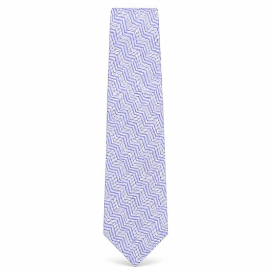 Front view of Roderick Charles men’s multicoloured geometric silk pointed tie one size