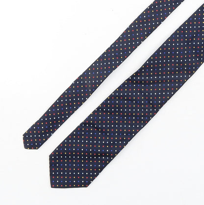 Man Of La  Mens Multicoloured Polka Dot Silk Pointed Tie One Size