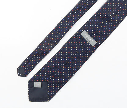 Man Of La  Mens Multicoloured Polka Dot Silk Pointed Tie One Size