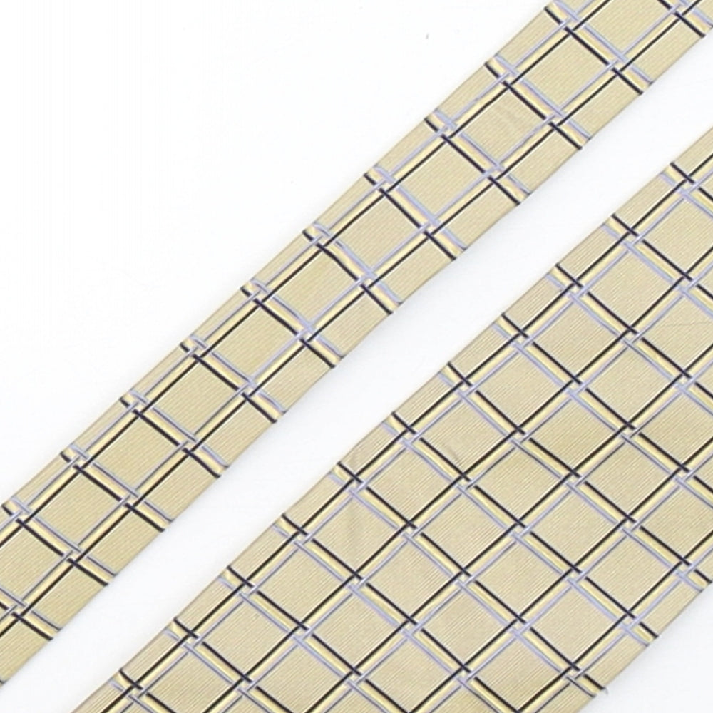 Mens Cezan Multicoloured Plaids & Checks  Pointed Tie
