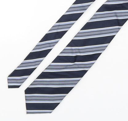 Racing Green  Mens Multicoloured Striped Silk Pointed Tie One Size