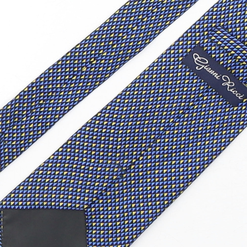 Mens Gianni Ricci Multicoloured Geometric  Pointed Tie