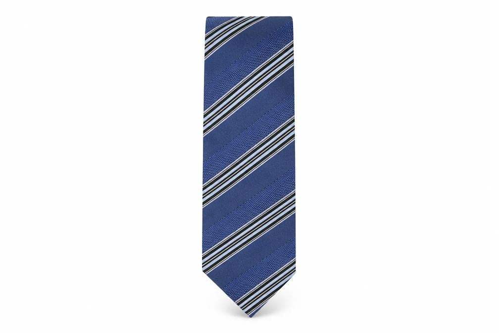 Mens Slaters Blue Striped  Pointed Tie