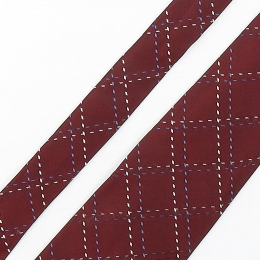 Woodstock  Mens Multicoloured Plaids & Checks Silk Pointed Tie One Size