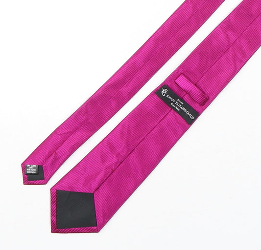 Savoy Taylors Guild Mens Pink Striped Silk Pointed Tie One Size