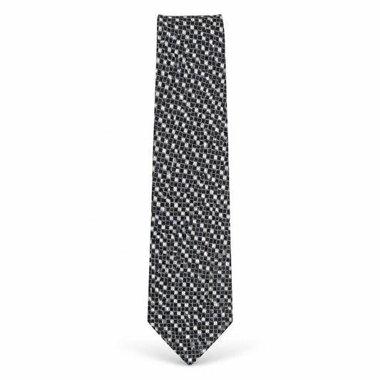 Front view of Next men’s multicoloured plaids & checks silk pointed tie one size