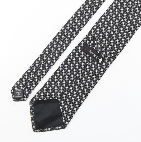NEXT Mens Multicoloured Plaids & Checks Silk Pointed Tie One Size