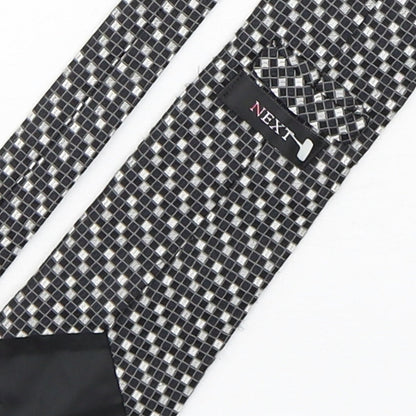 NEXT Mens Multicoloured Plaids & Checks Silk Pointed Tie One Size