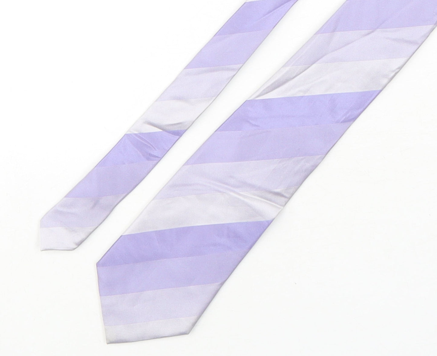 Soprano Mens Purple Striped Silk Pointed Tie One Size