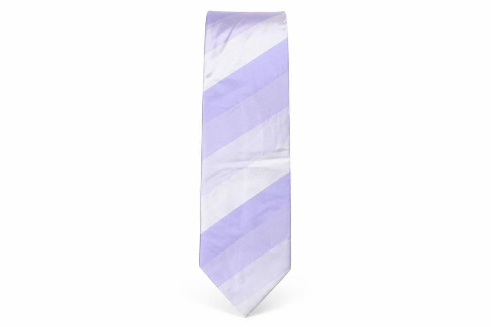 Mens Soprano Purple Striped  Pointed Tie