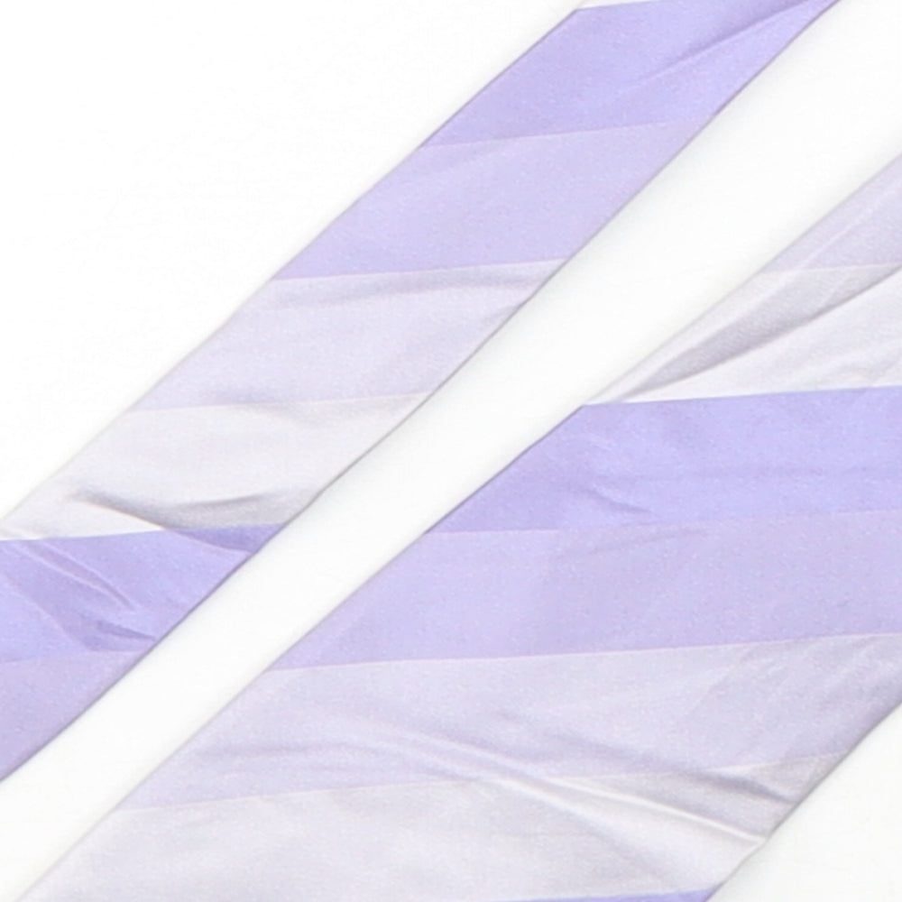 Soprano Mens Purple Striped Silk Pointed Tie One Size