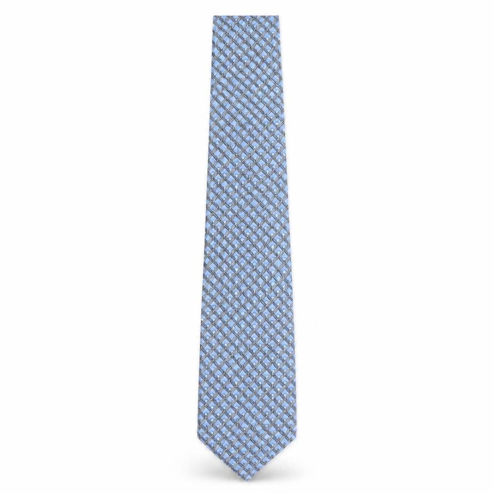 Mens John Lewis Blue Geometric  Pointed Tie