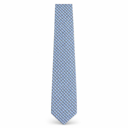 Mens John Lewis Blue Geometric  Pointed Tie