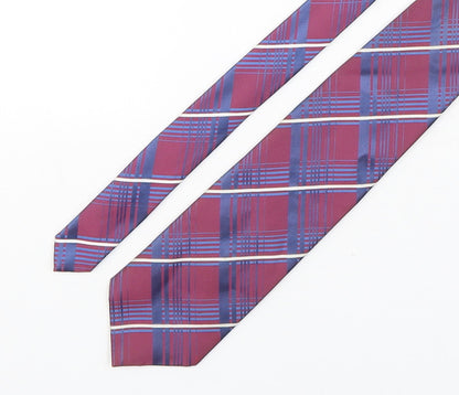 Marks and Spencer Mens Multicoloured Plaids & Checks Silk Pointed Tie One Size