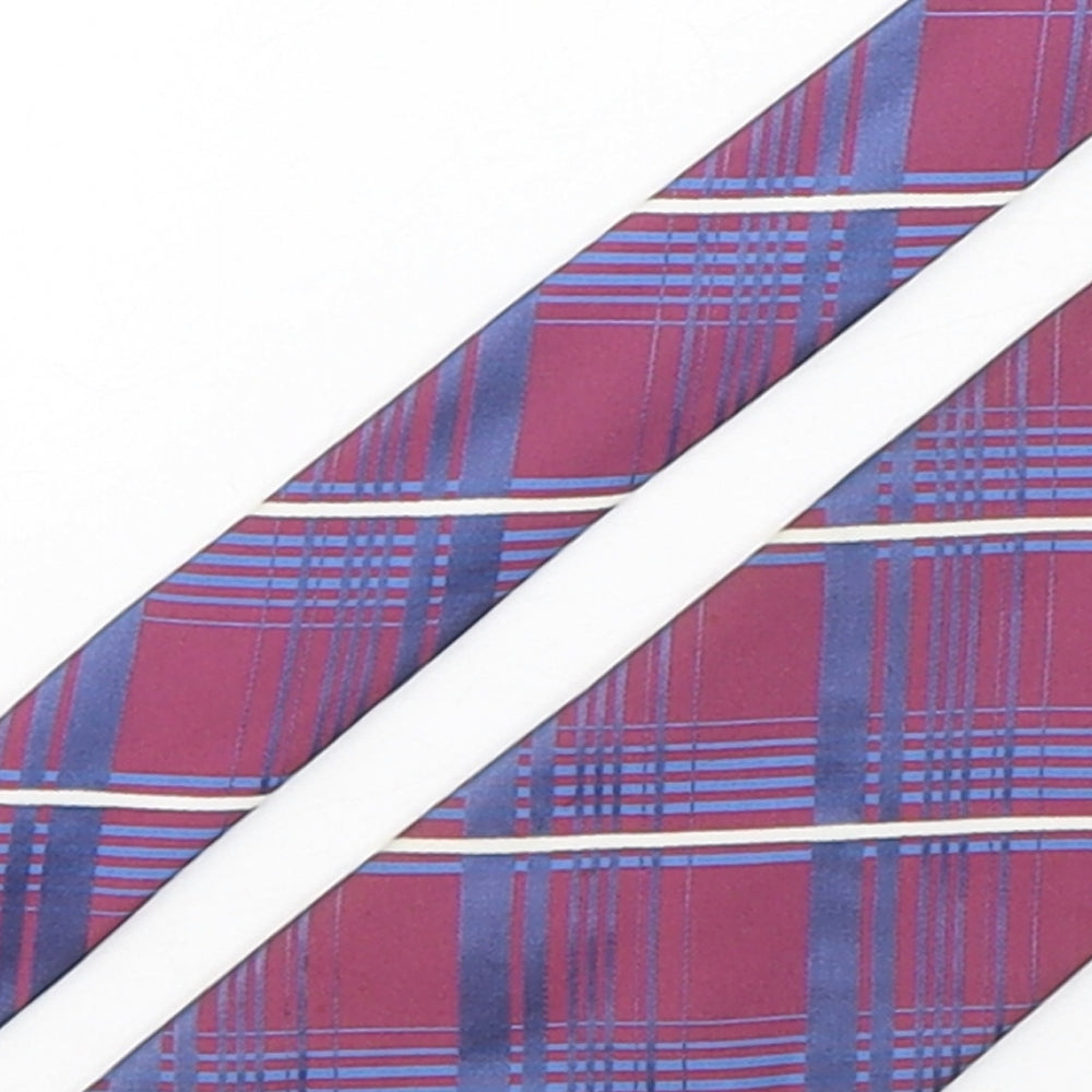 Marks and Spencer Mens Multicoloured Plaids & Checks Silk Pointed Tie One Size