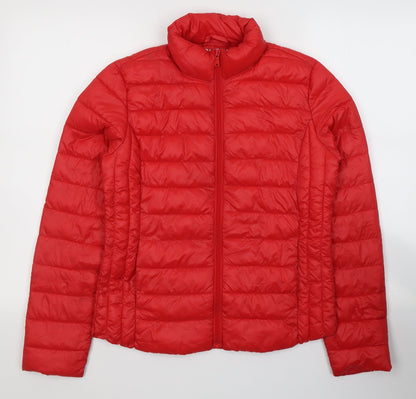 Primark Womens Red   Puffer Jacket Jacket Size 6  Zip