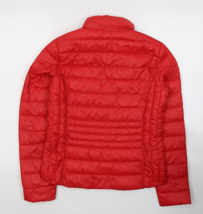 Primark Womens Red   Puffer Jacket Jacket Size 6  Zip
