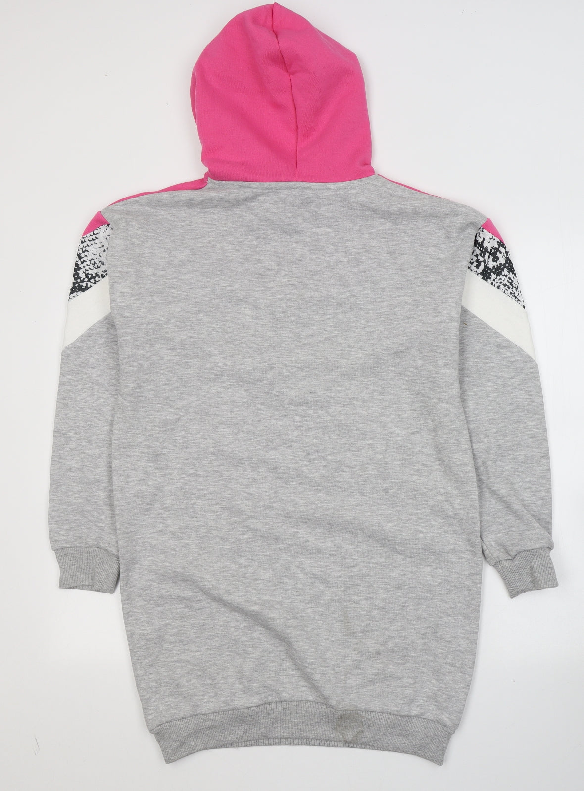 Matalan Girls Grey  Cotton Tunic Sweatshirt Size 13 Years  Pullover