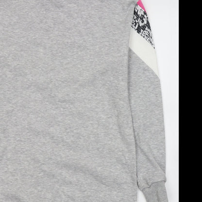 Matalan Girls Grey  Cotton Tunic Sweatshirt Size 13 Years  Pullover