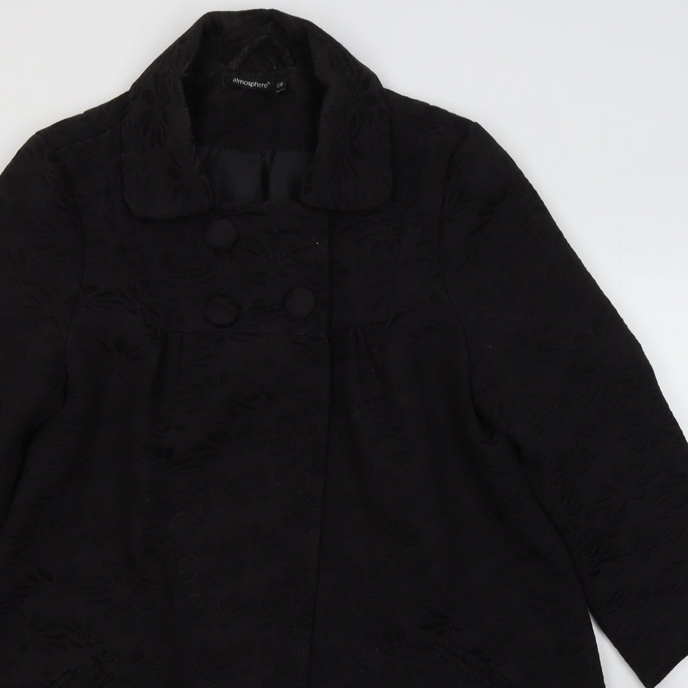 Womens UK Size 12 Atmosphere Black Pea Coat