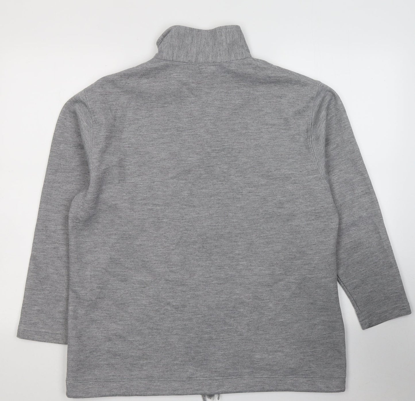 FABRIZIO  Womens Grey  Polyester Full Zip Sweatshirt Size M  Zip