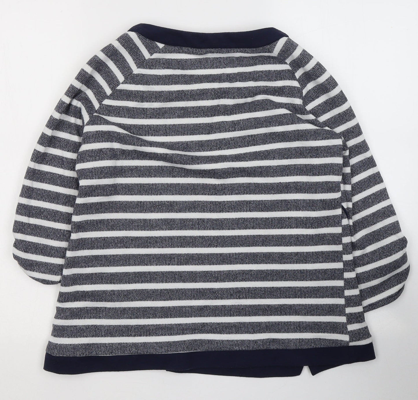 Dandara Womens Blue Striped Polyester Jersey T-Shirt Size S Round Neck