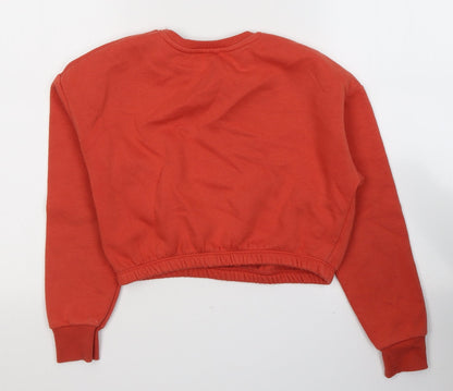 New Look Girls Orange  Cotton  Sweatshirt Size 10-11 Years  Pullover - California