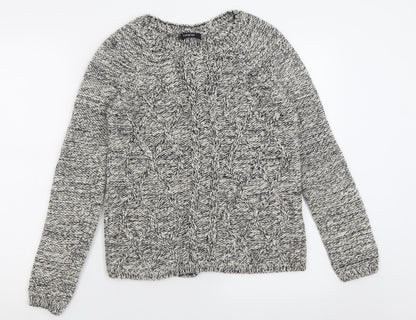 Autograph Womens Beige Crew Neck  Cotton Pullover Jumper Size 8