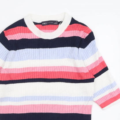 Womens UK Size 10 Marks and Spencer Pink Pullover Jumper